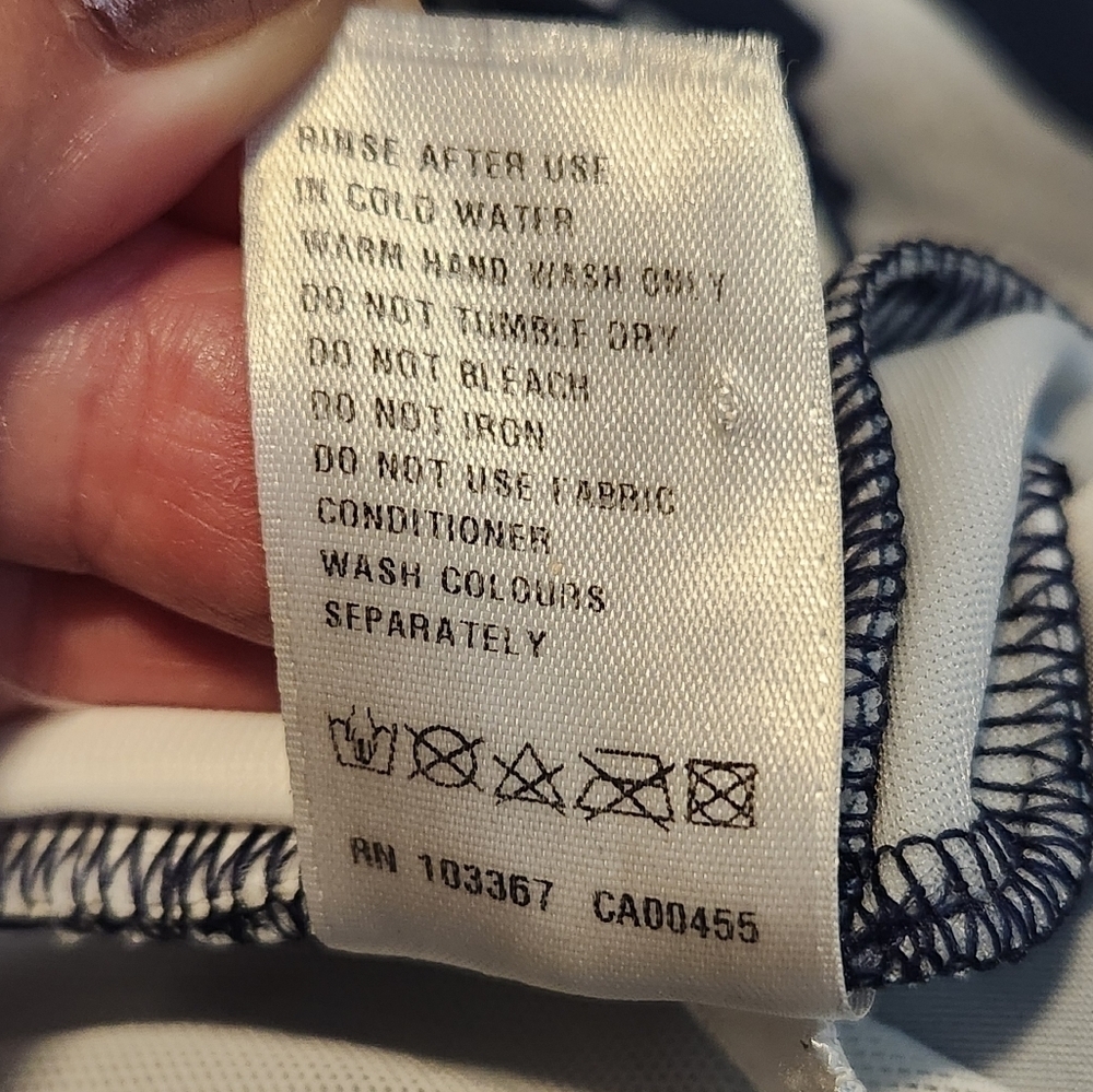 Fantasie Swim Lindos Blue White Gray Underwire Tankini TOP, 38DD - Picture 15 of 16